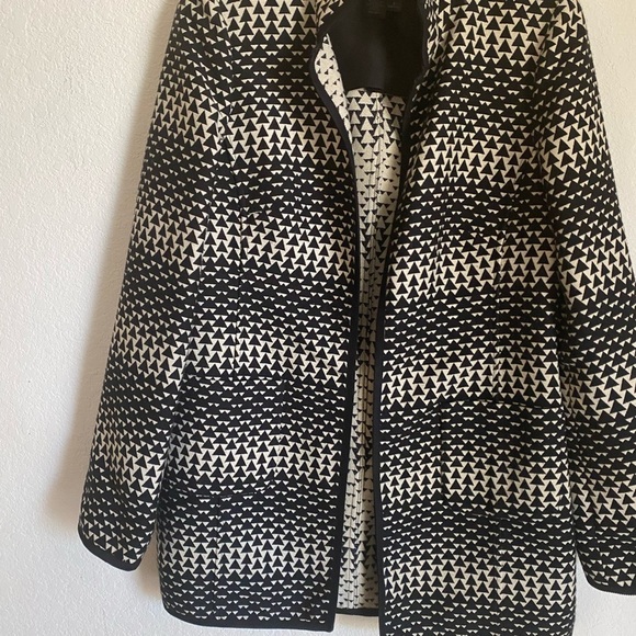 $795 NINA MCLEMORE JACQUARD DIAMOND WOOL BLEND OFFICE SIREN DESIGNER CAR COAT6 - Picture 5 of 15